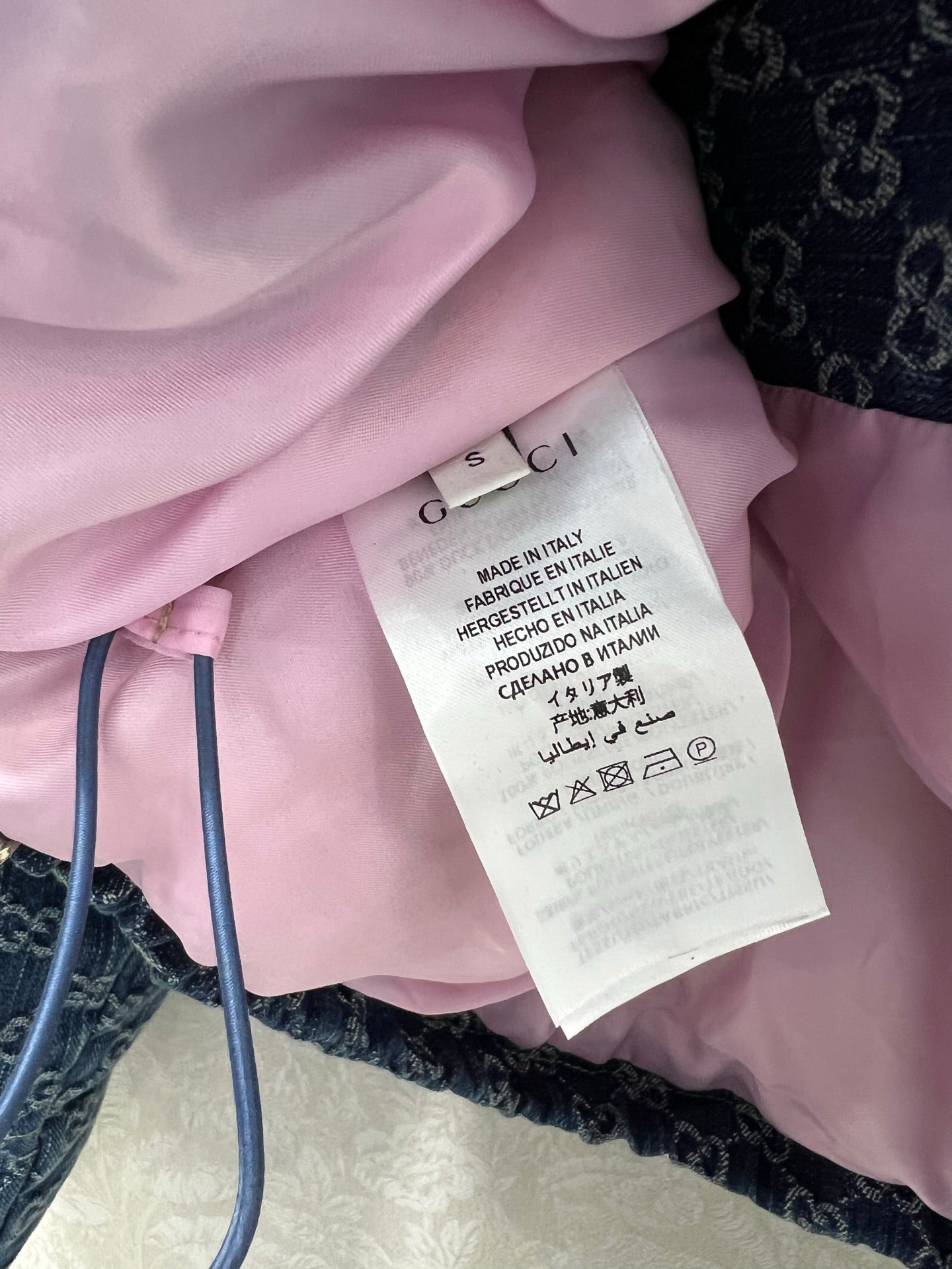 Gu 25 New LOGO jacquard denim down jacket