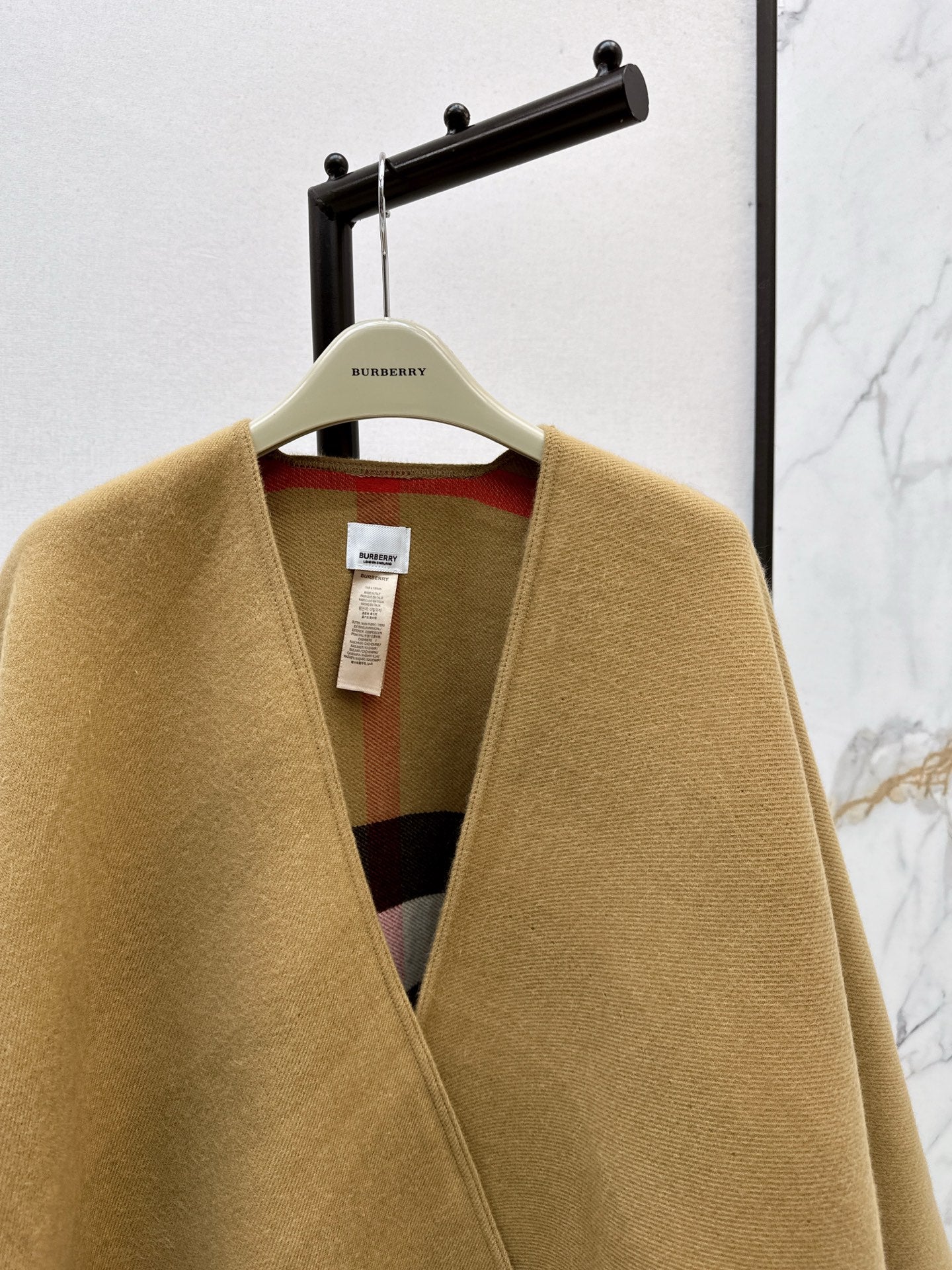 Bur 25 Classic Cashmere Cape Shawl Coat