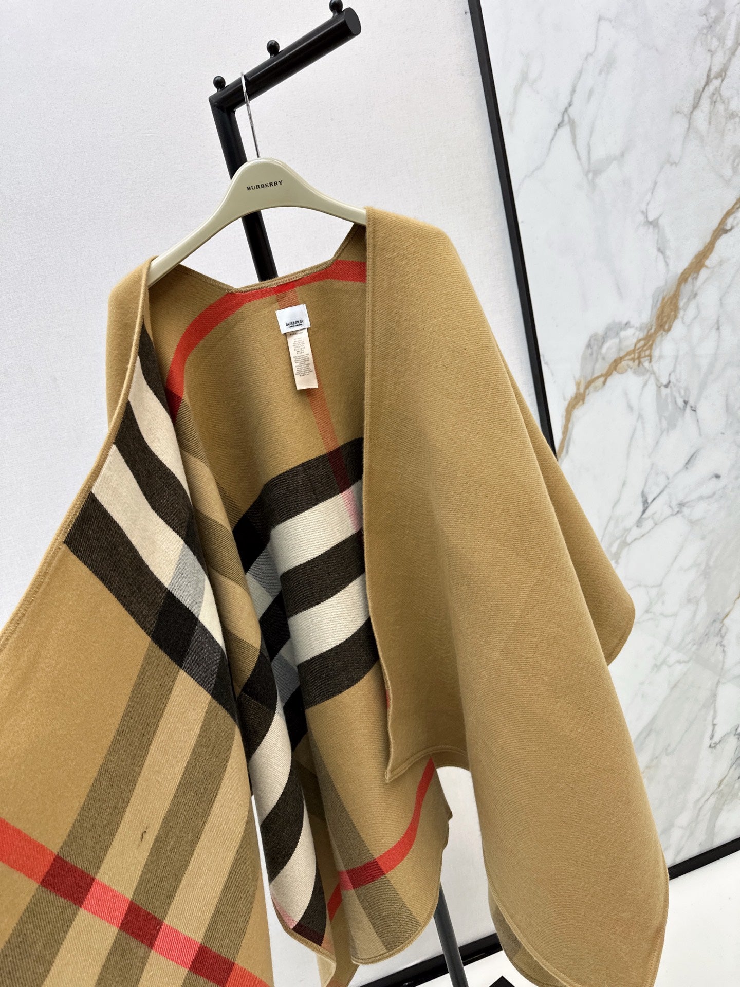 Bur 25 Classic Cashmere Cape Shawl Coat