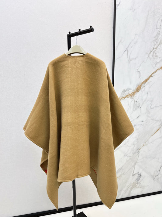 Bur 25 Classic Cashmere Cape Shawl Coat