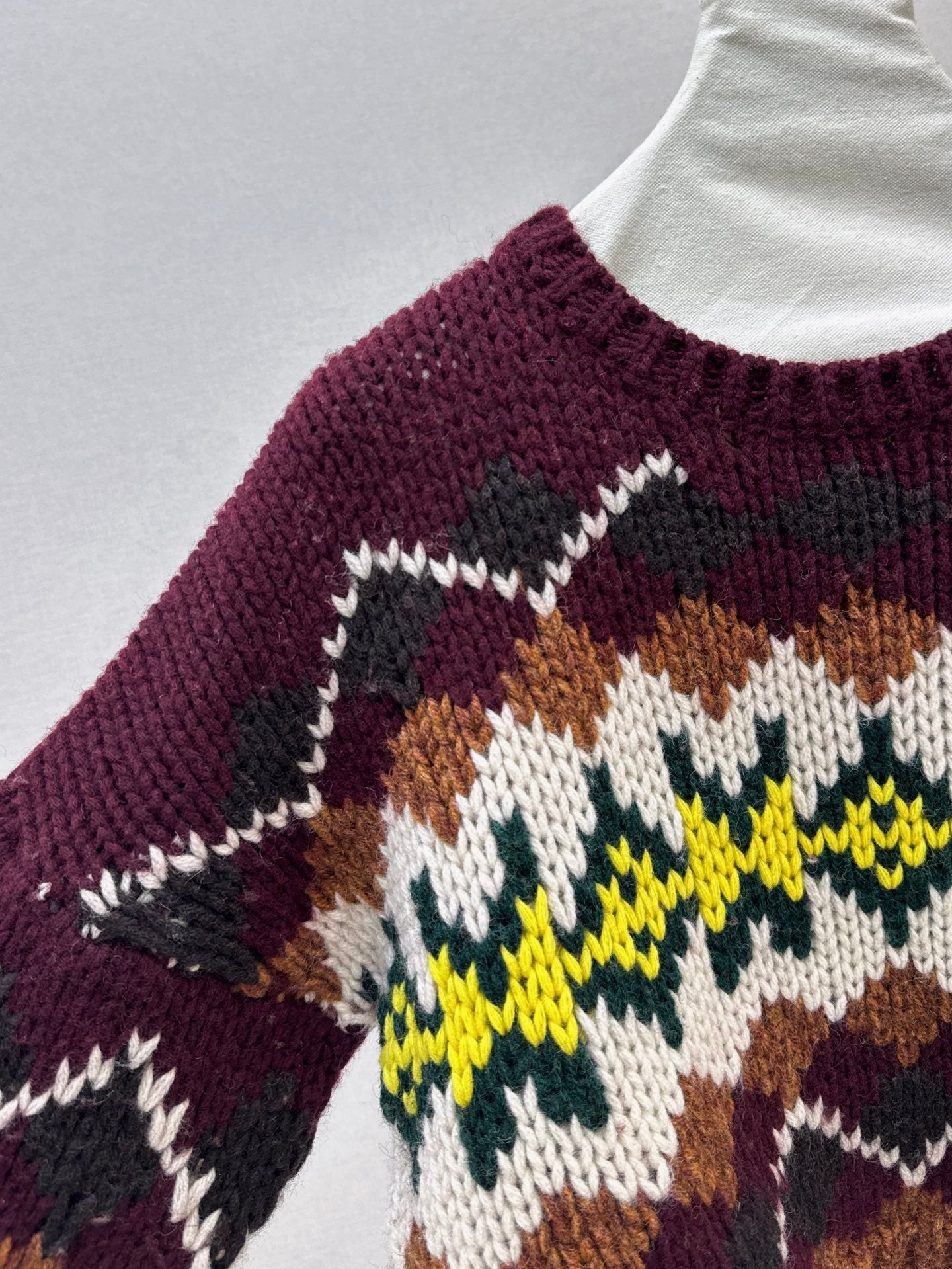 Ce 25 Vintage Graphic Crew Neck Wool Sweater