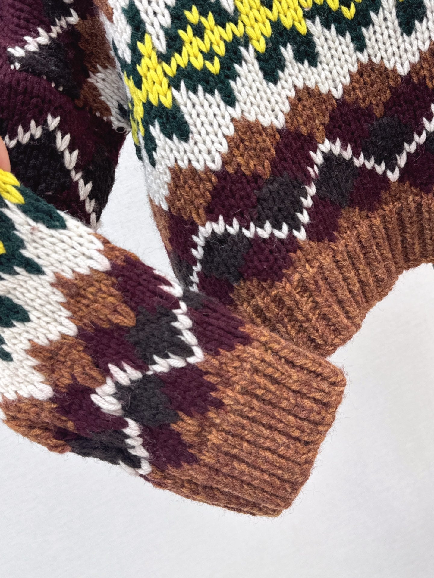 Ce 25 Vintage Graphic Crew Neck Wool Sweater