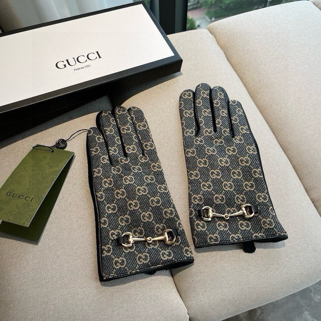 G 25 All-over logo sheepskin gloves