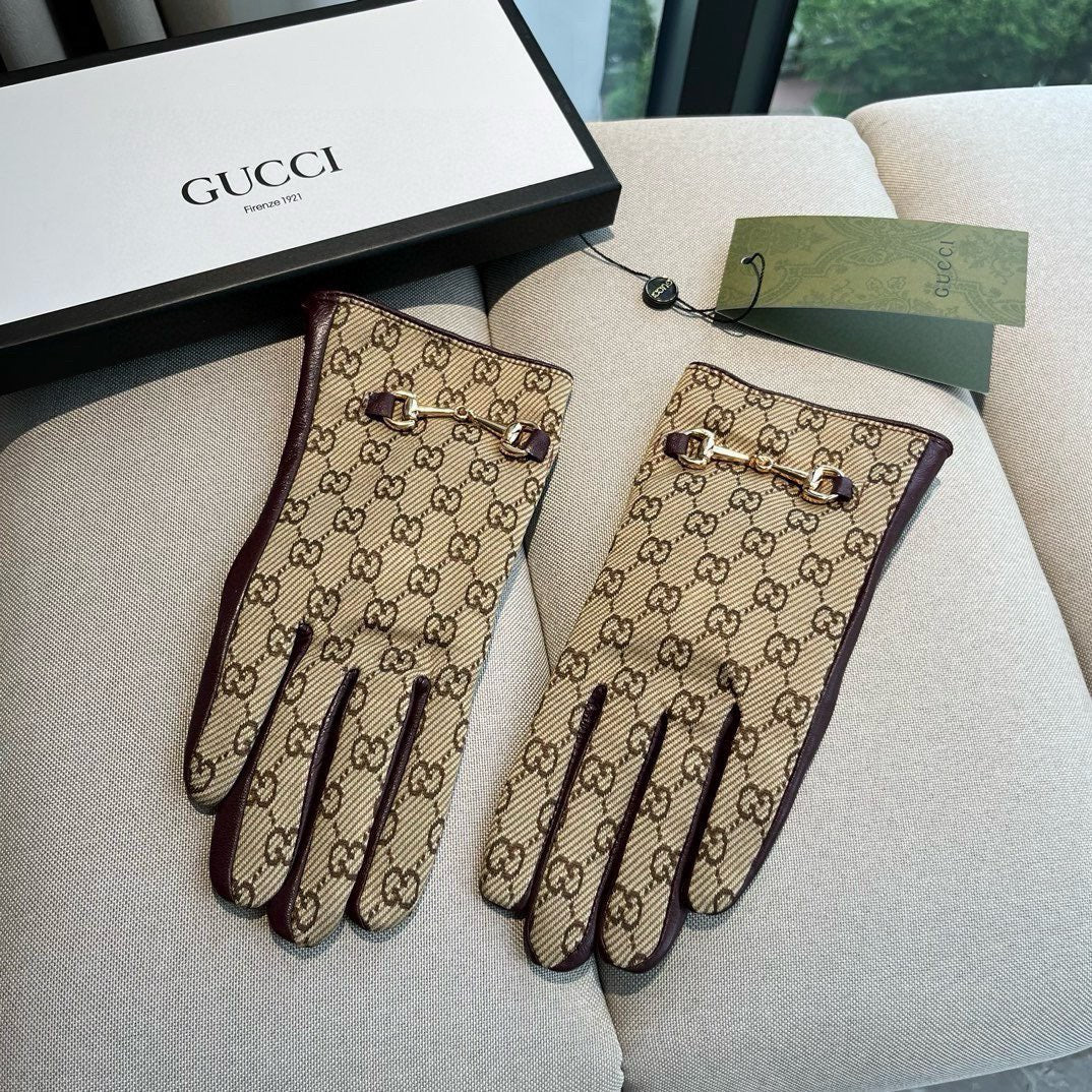 G 25 All-over logo sheepskin gloves