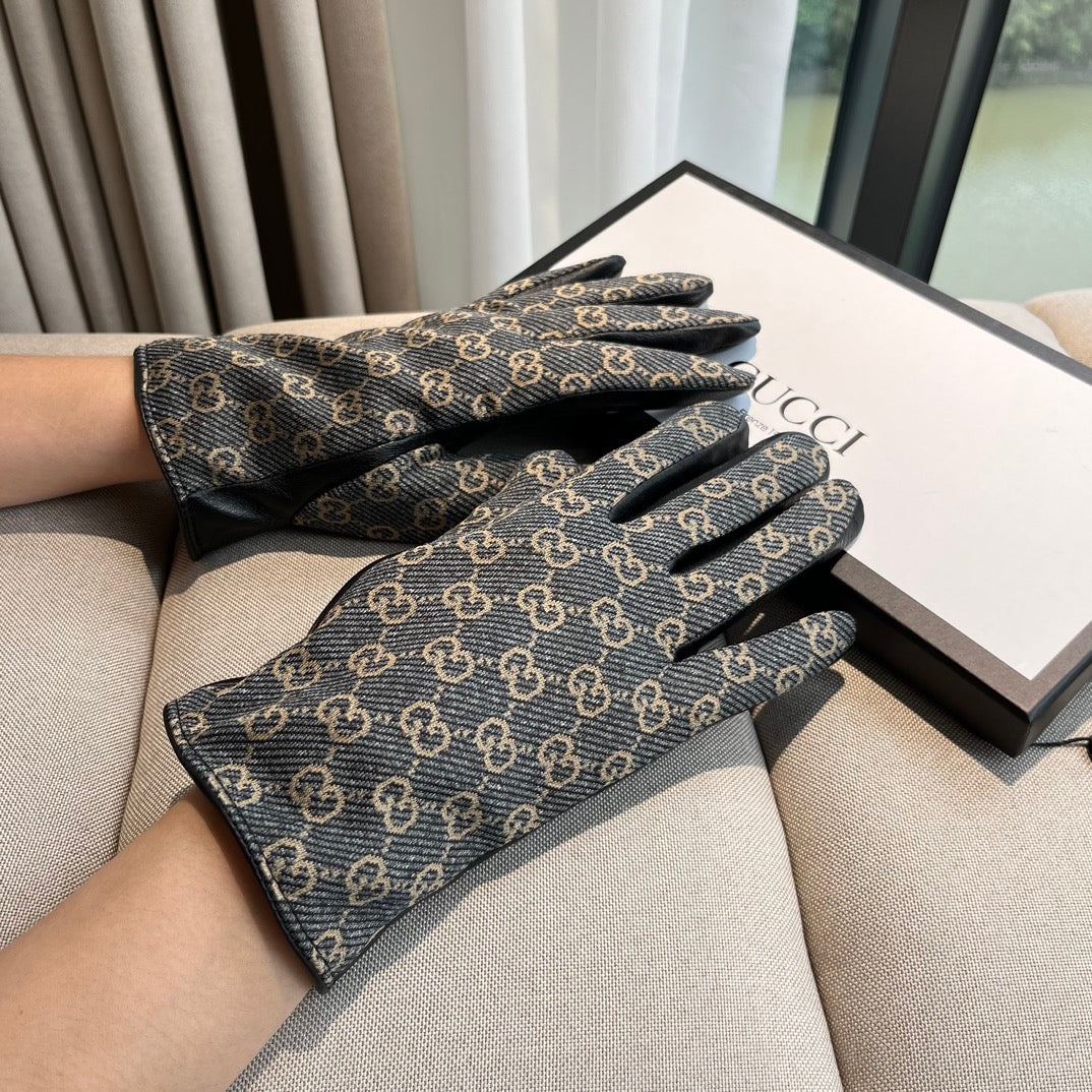 G 25 All-over logo sheepskin gloves