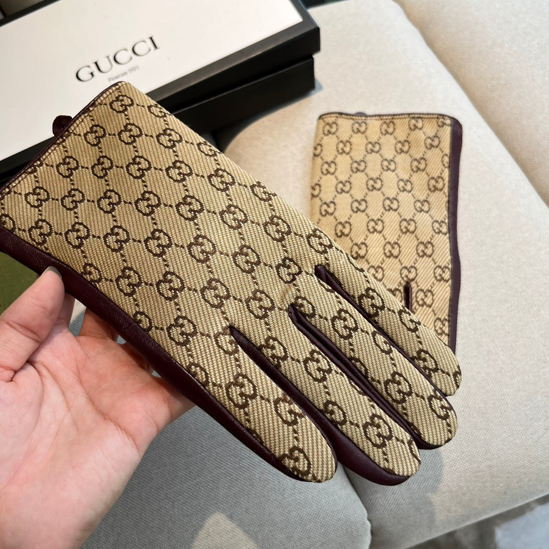 G 25 All-over logo sheepskin gloves