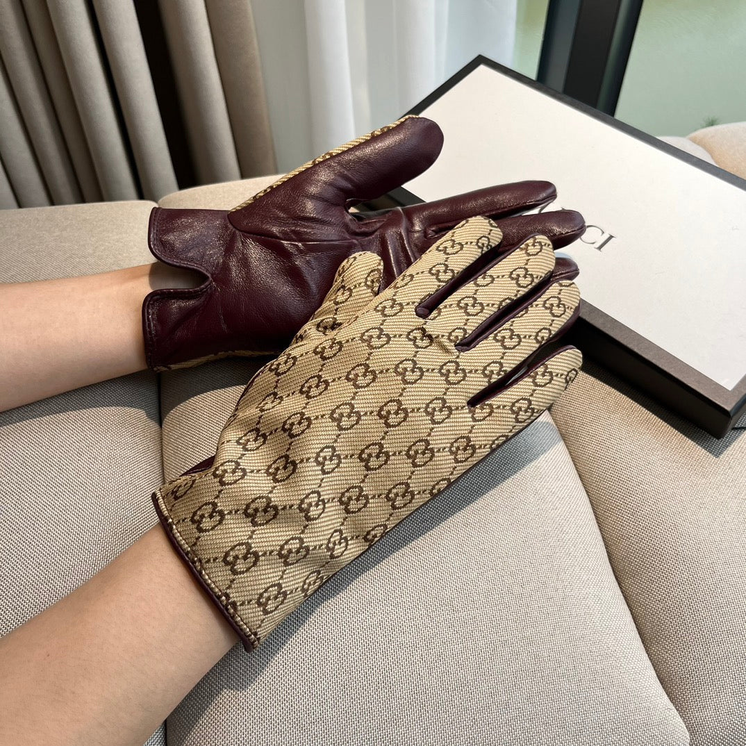G 25 All-over logo sheepskin gloves