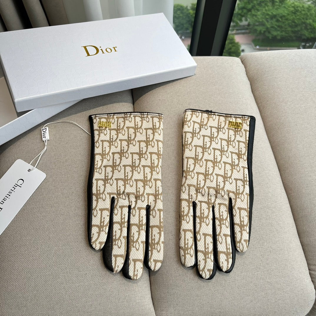 G 25 All-over logo sheepskin gloves