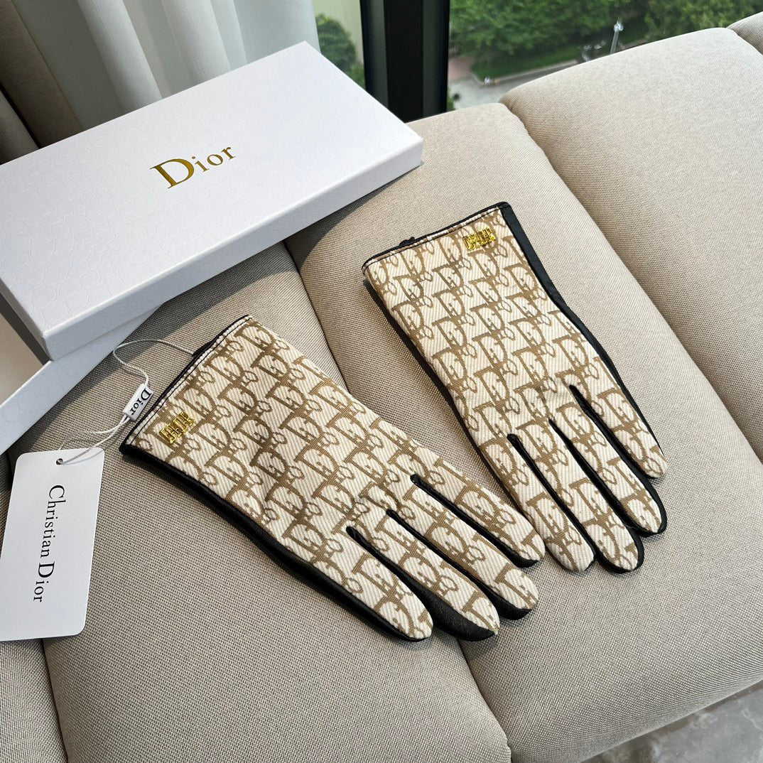 G 25 All-over logo sheepskin gloves