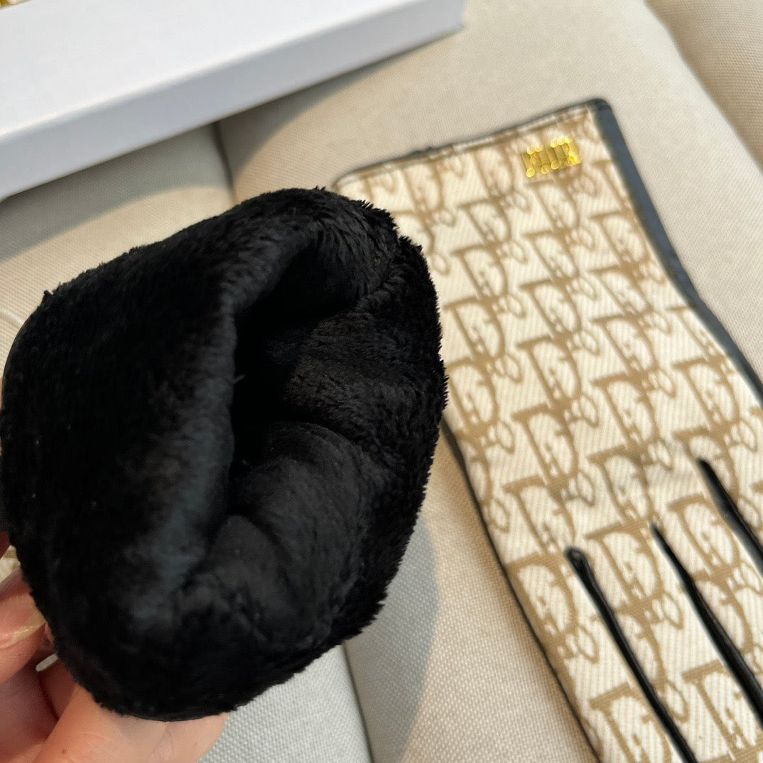 G 25 All-over logo sheepskin gloves