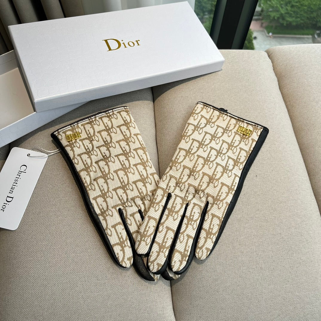 G 25 All-over logo sheepskin gloves