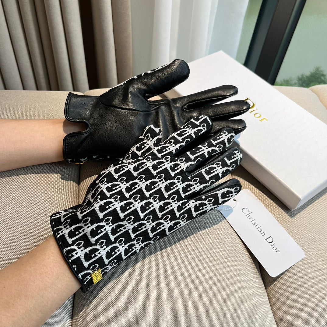 G 25 All-over logo sheepskin gloves