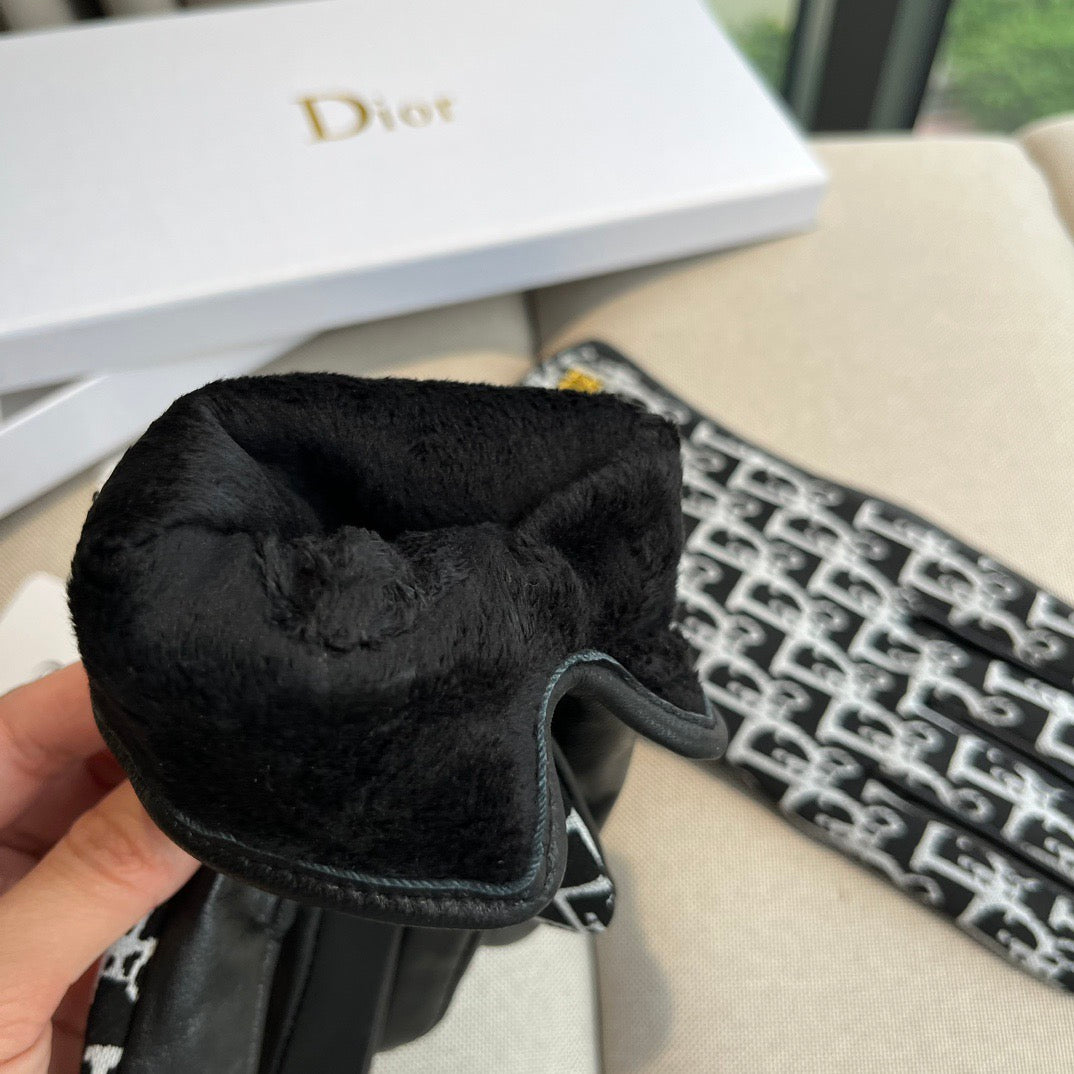 G 25 All-over logo sheepskin gloves