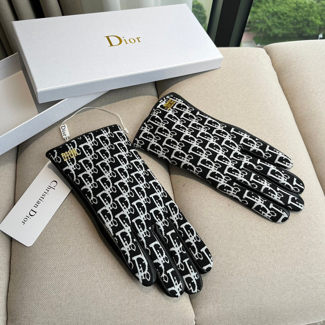 G 25 All-over logo sheepskin gloves
