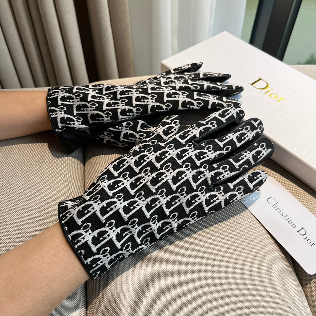 G 25 All-over logo sheepskin gloves