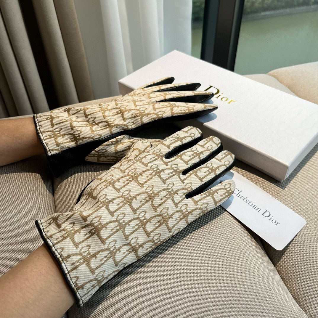 G 25 All-over logo sheepskin gloves