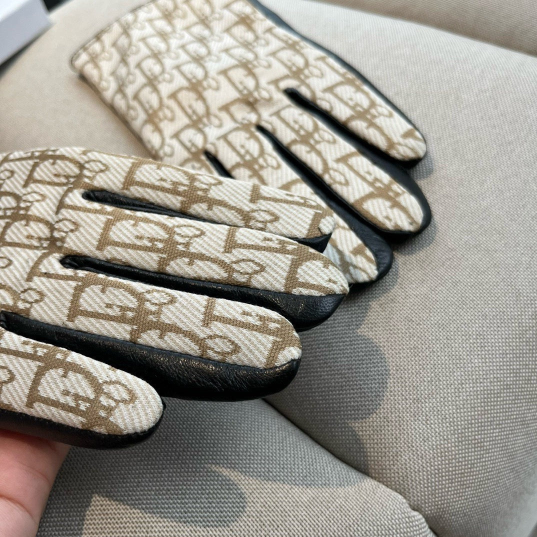 G 25 All-over logo sheepskin gloves