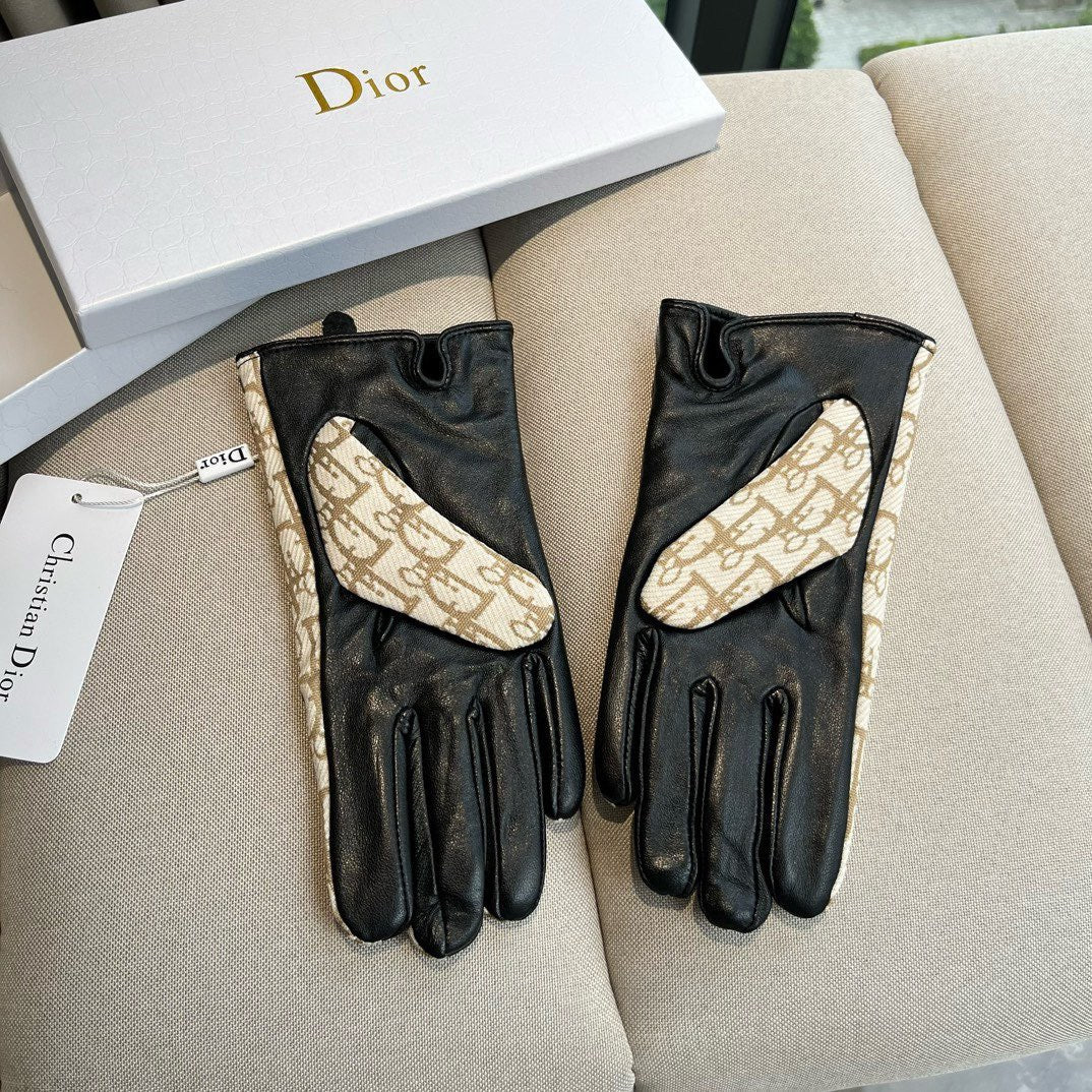 G 25 All-over logo sheepskin gloves