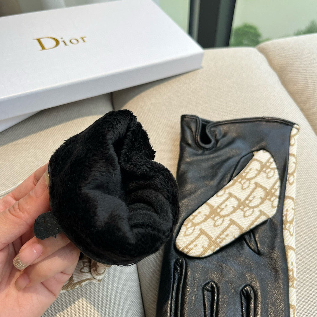 G 25 All-over logo sheepskin gloves