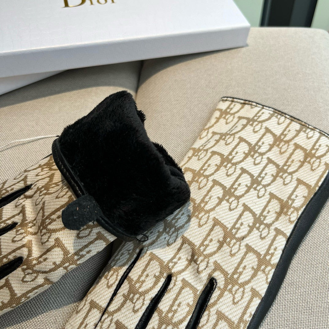 G 25 All-over logo sheepskin gloves
