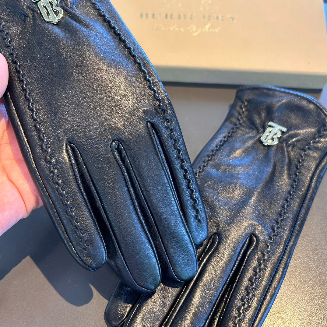 Bur 25 sheepskin gloves (BLACK/BROWN)