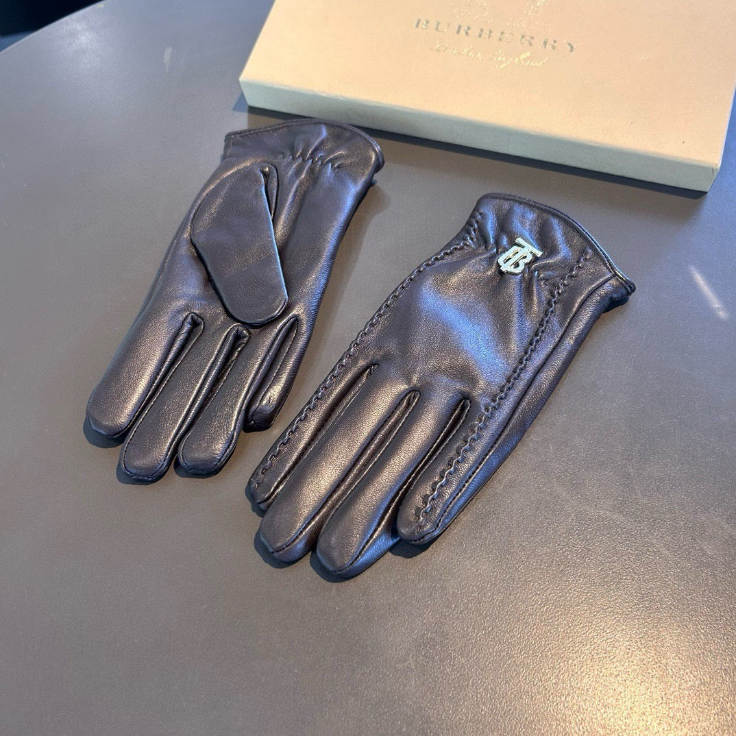 Bur 25 sheepskin gloves (BLACK/BROWN)