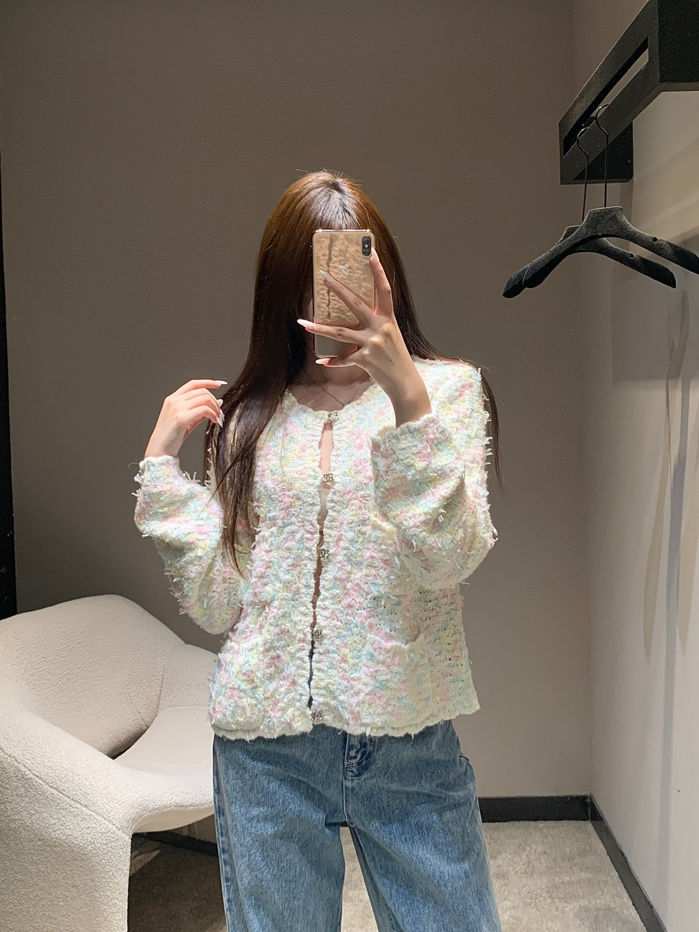 C 25B New Cashmere Cardigan High-end Handicraft Series