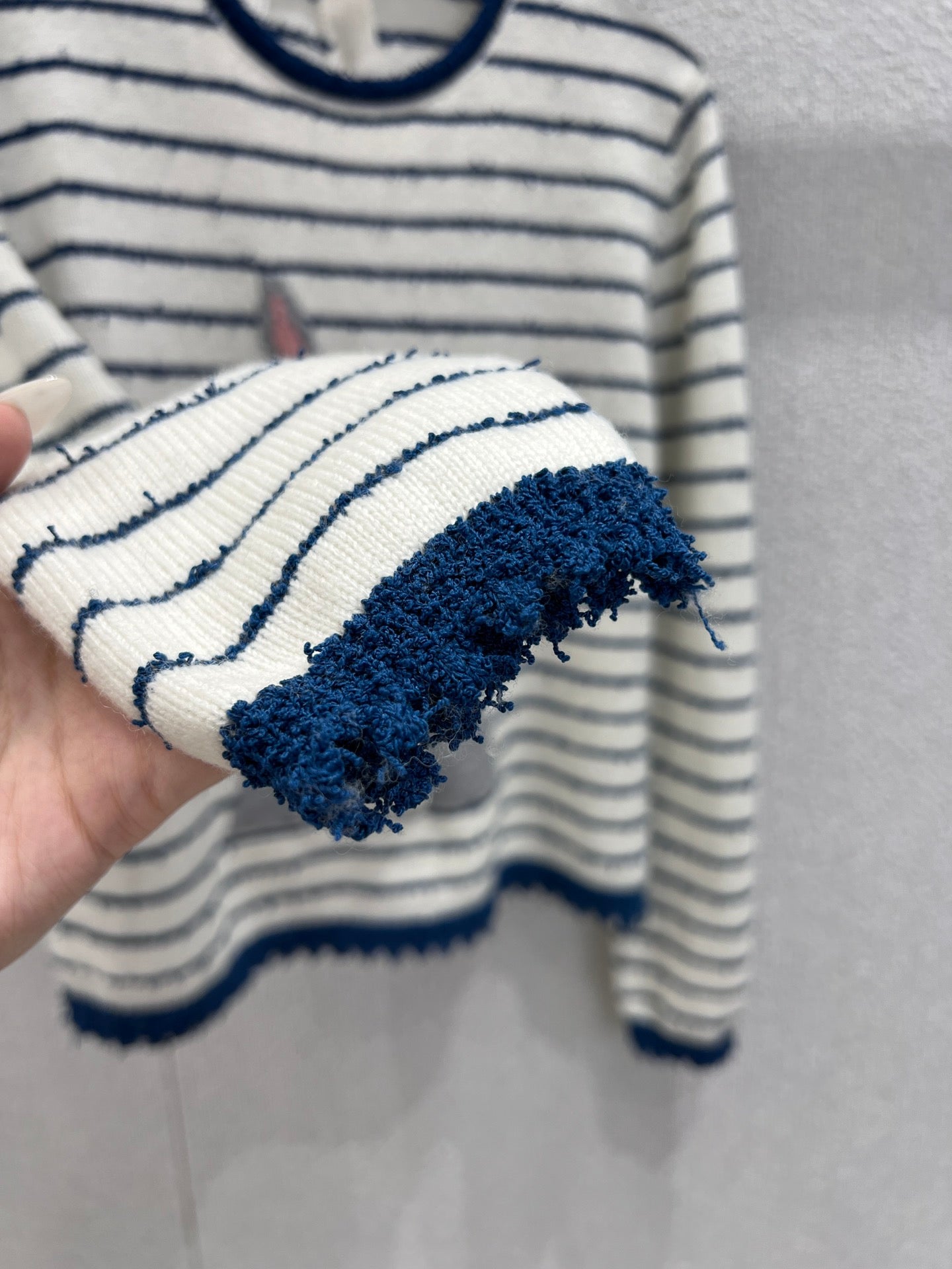 C 25B New Cute Rabbit Jacquard Striped Knitted Sweater Advanced Handicraft Series