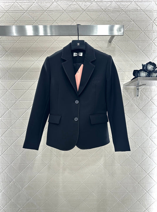 Mi 25 Pleated suit jacket + skirt set