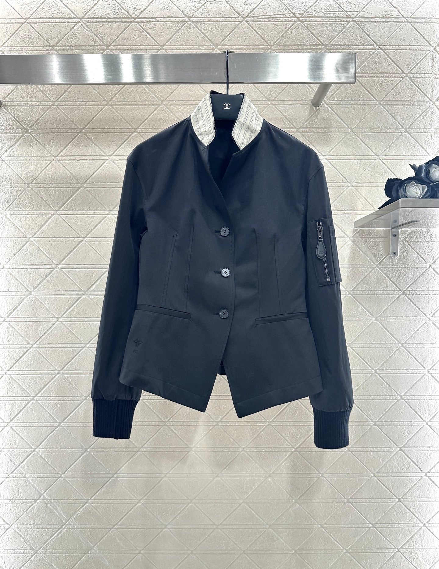 Di 25 Stand collar slim fit jacket