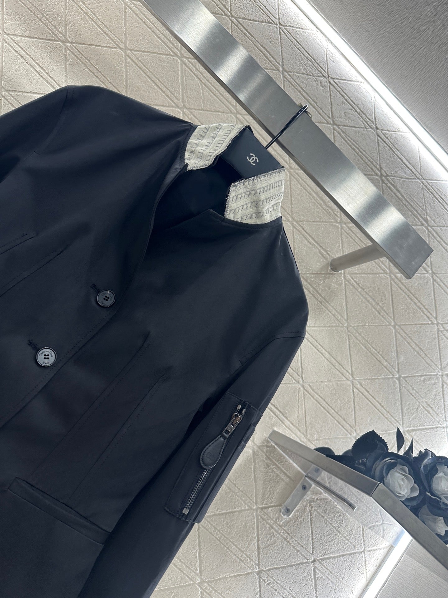 Di 25 Stand collar slim fit jacket