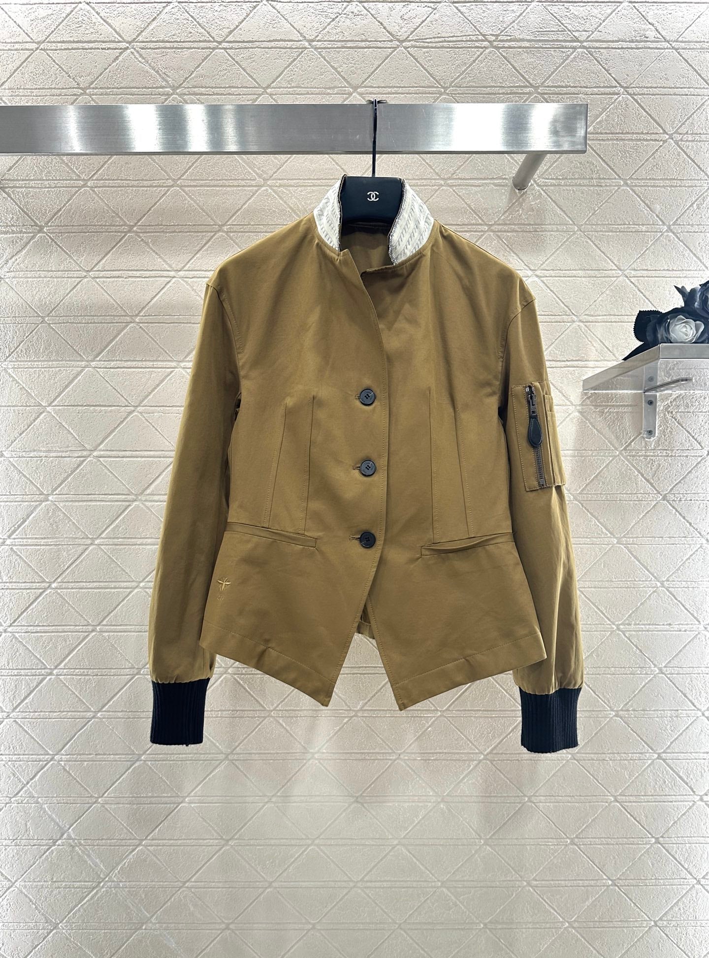 Di 25 Stand collar slim fit jacket