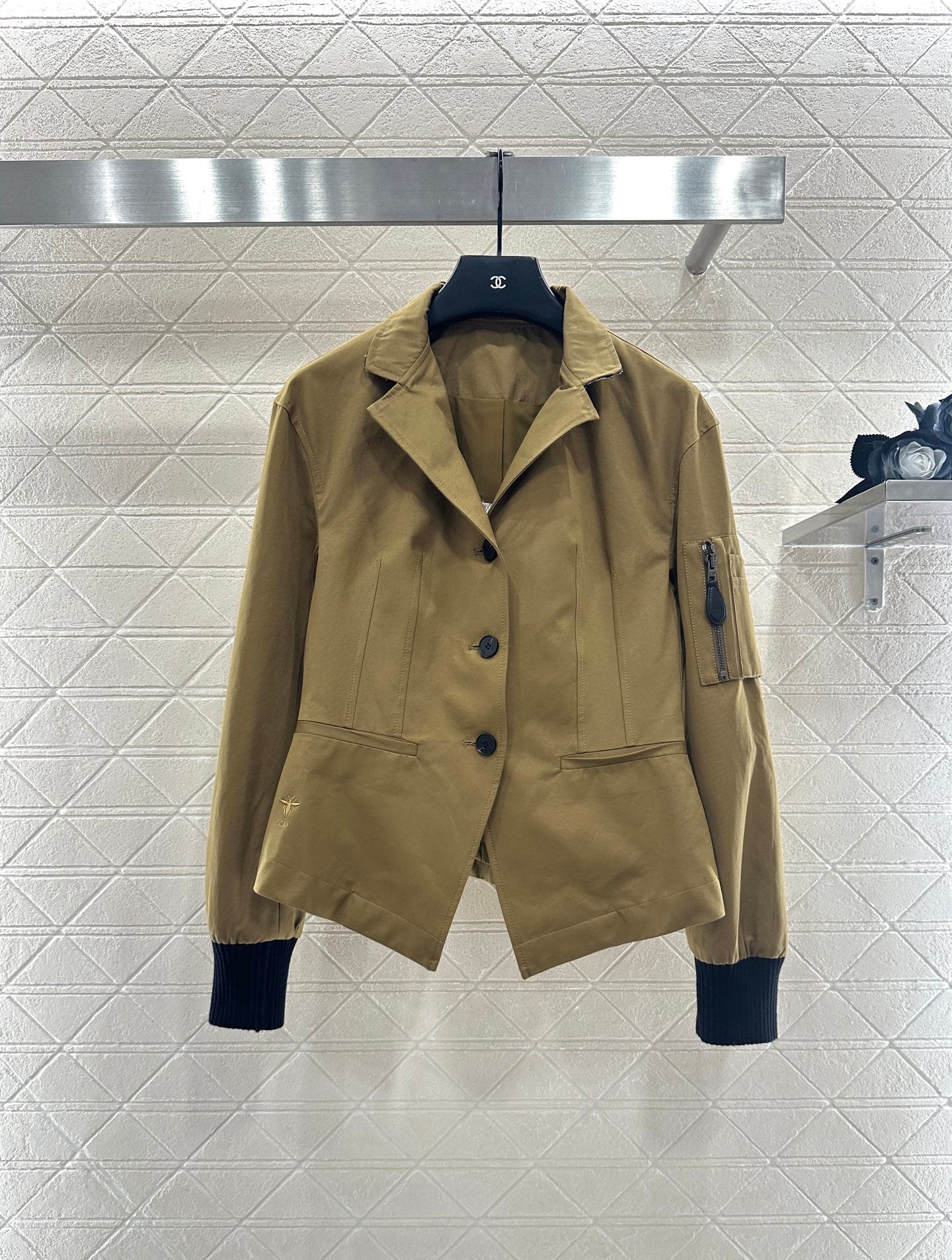 Di 25 Stand collar slim fit jacket