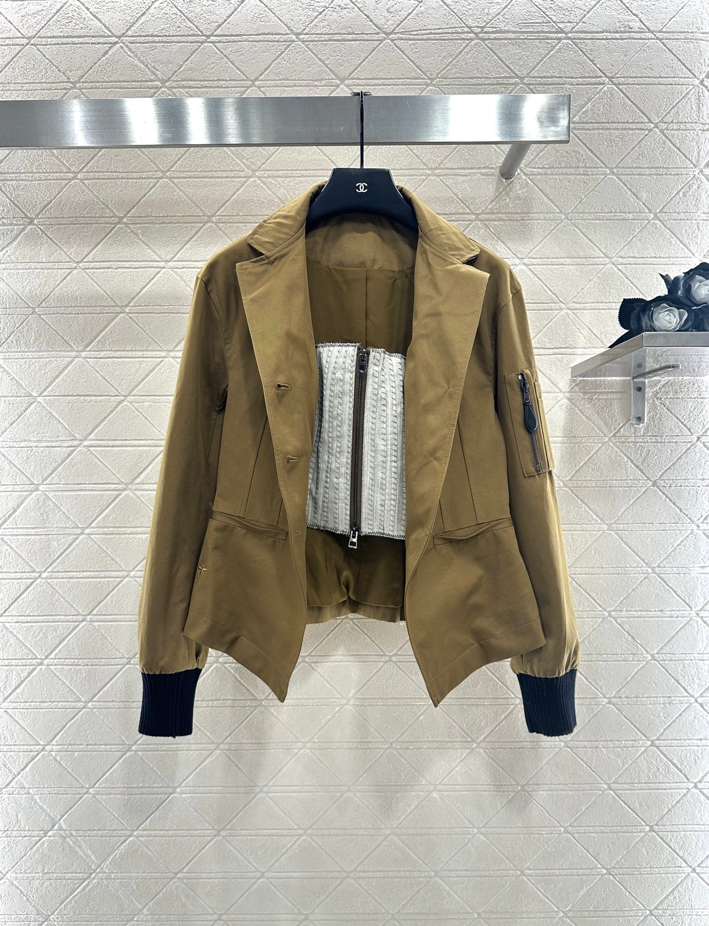 Di 25 Stand collar slim fit jacket
