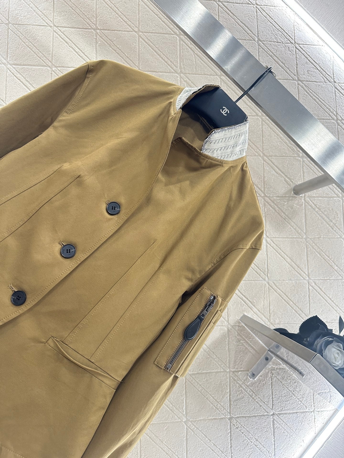 Di 25 Stand collar slim fit jacket