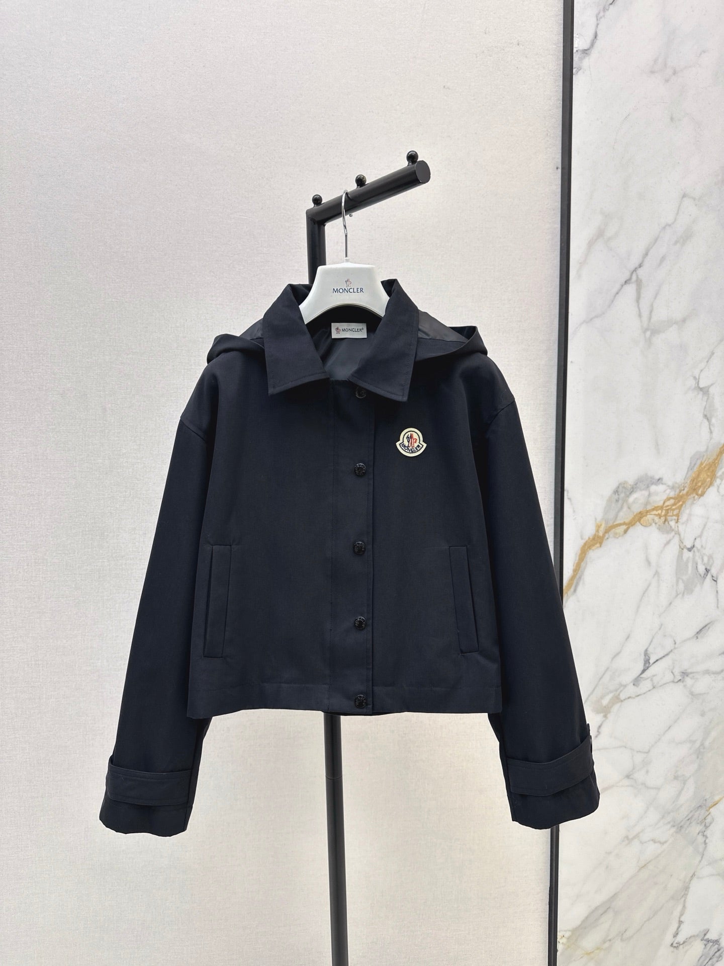 Mon 25 New hooded windbreaker jacket(BEIGI/BLACK)
