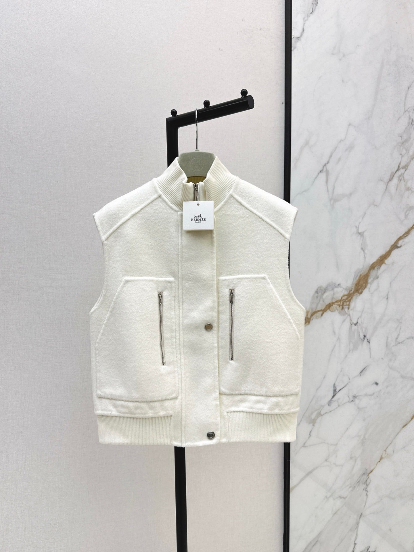 He 25 Wool double-faced vest jacket