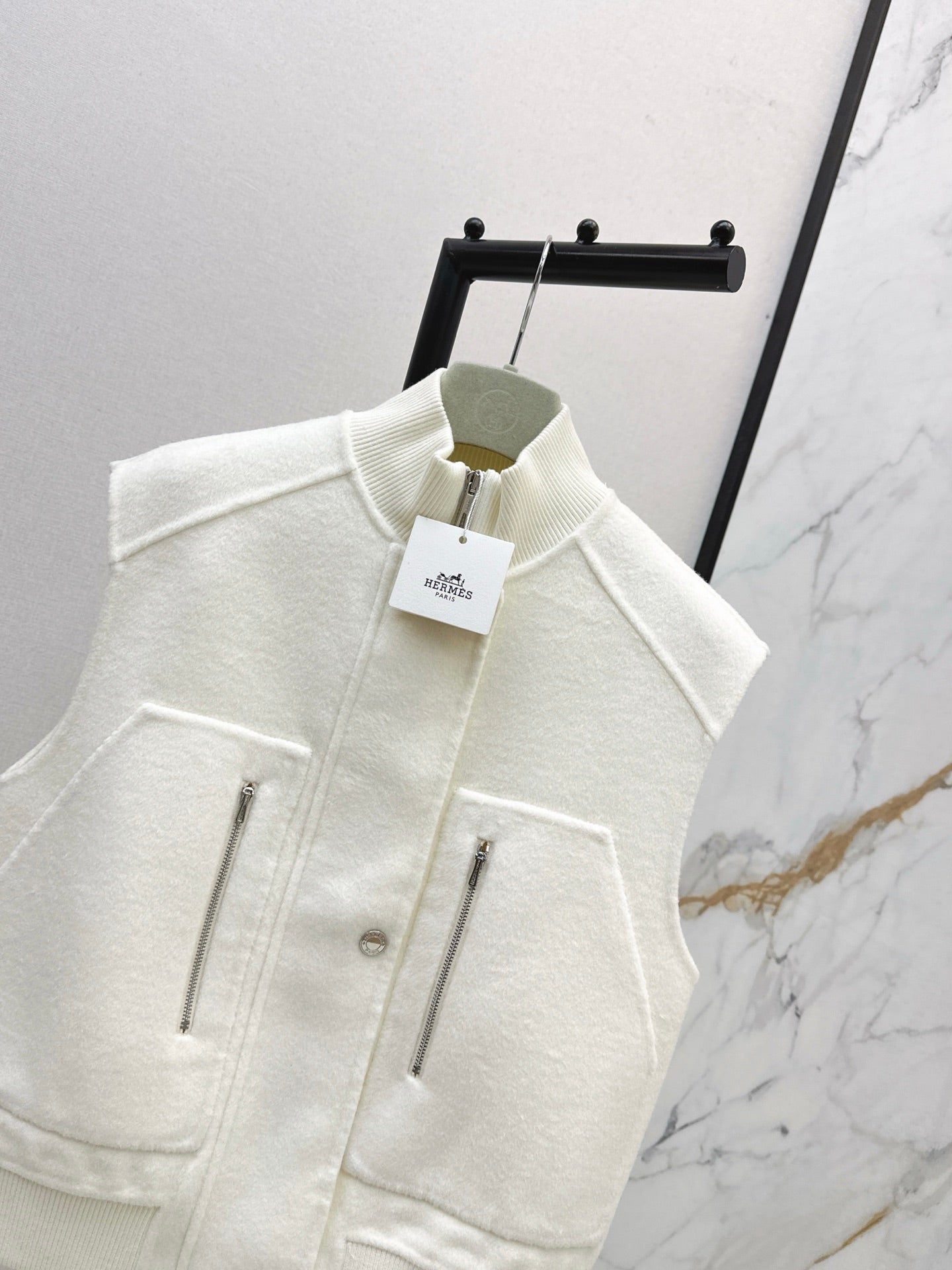 He 25 Wool double-faced vest jacket