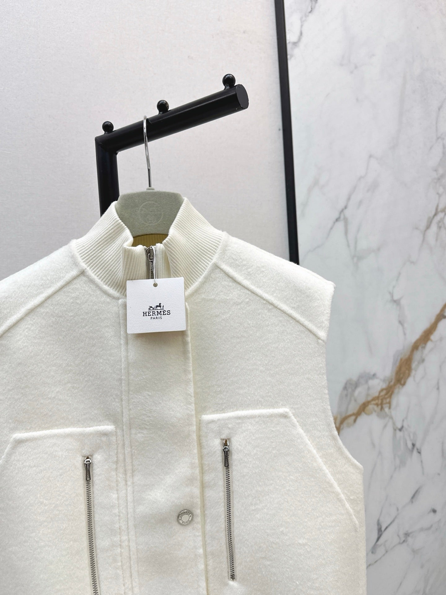 He 25 Wool double-faced vest jacket