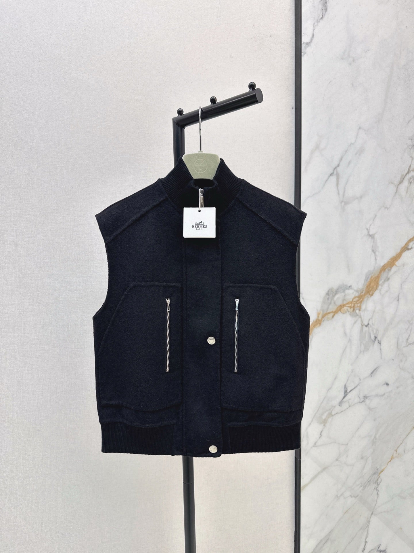 He 25 Wool double-faced vest jacket