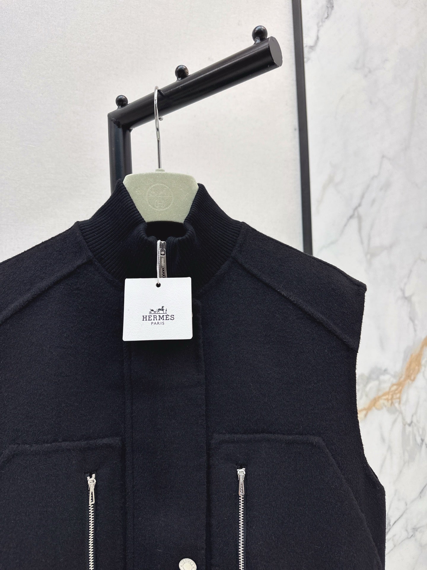 He 25 Wool double-faced vest jacket