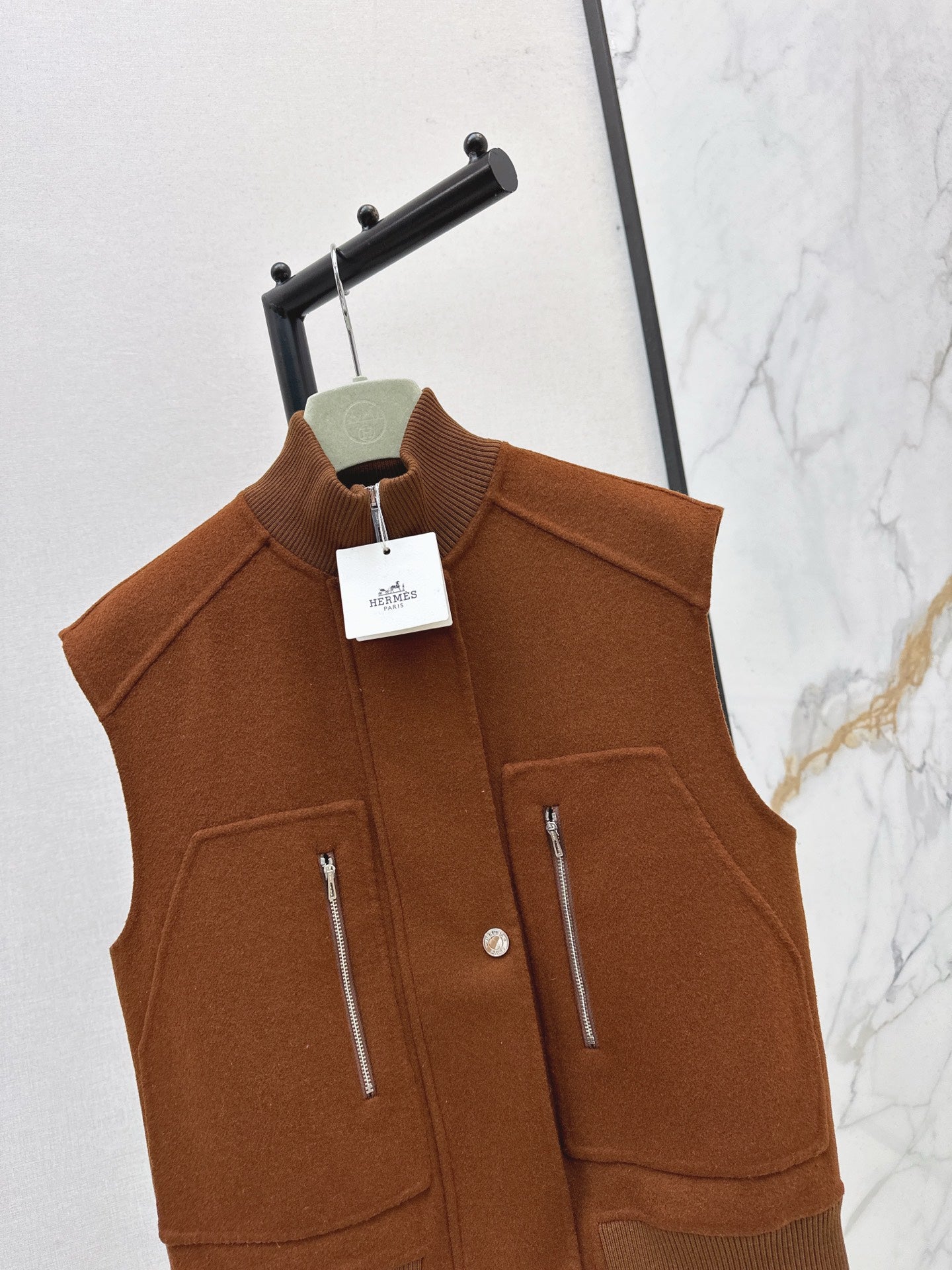 He 25 Wool double-faced vest jacket