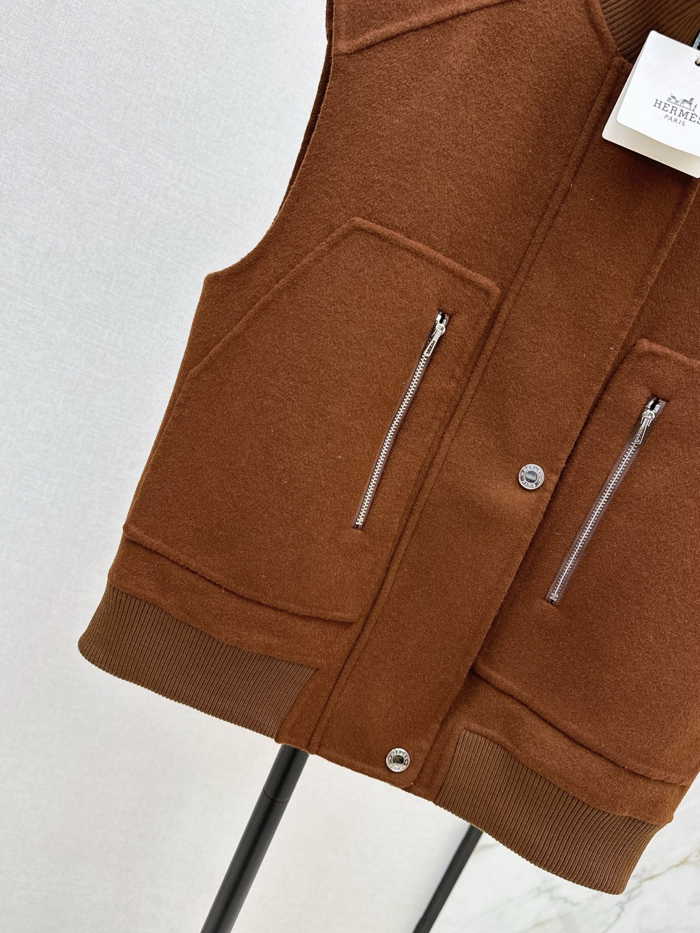 He 25 Wool double-faced vest jacket