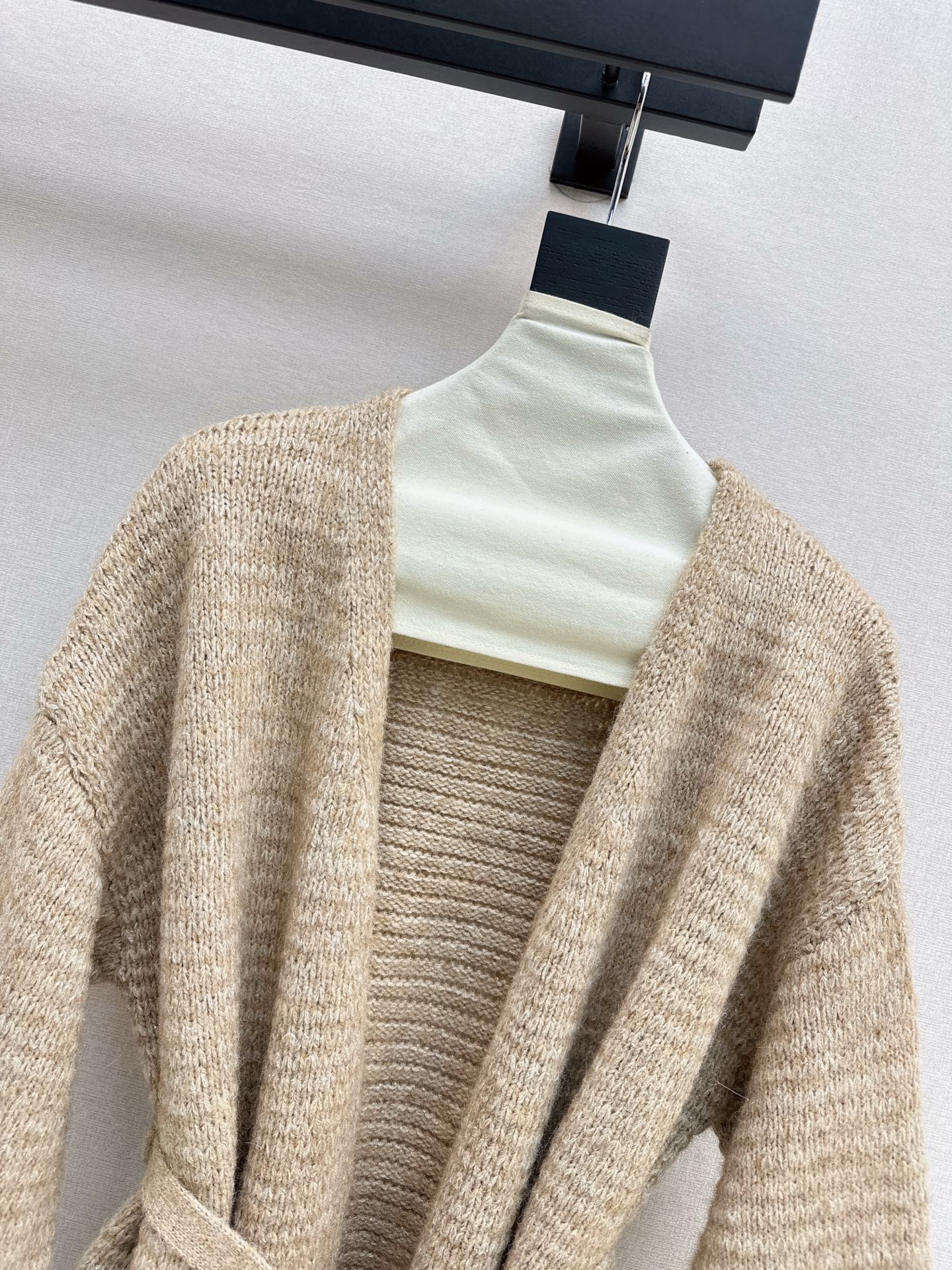 Fen 25 fox fur collar v-neck coat(BEIGI/BROWN)