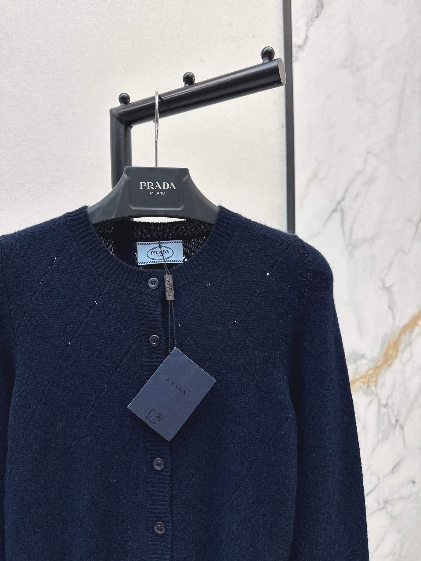 Mi 25 Diagonal zipper lapel knitted cashmere sweater