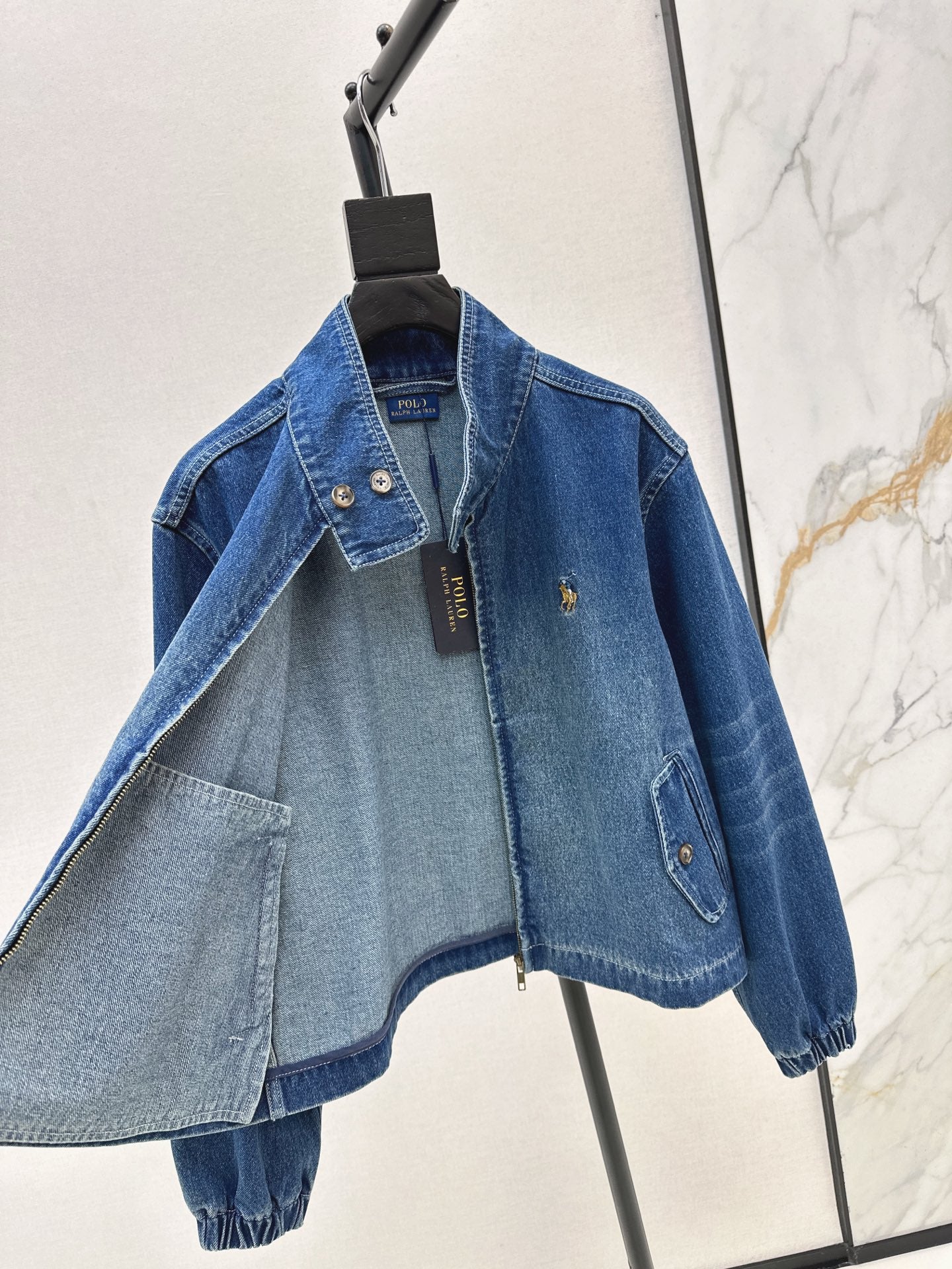 Ral 25 Pony embroidered denim jacket
