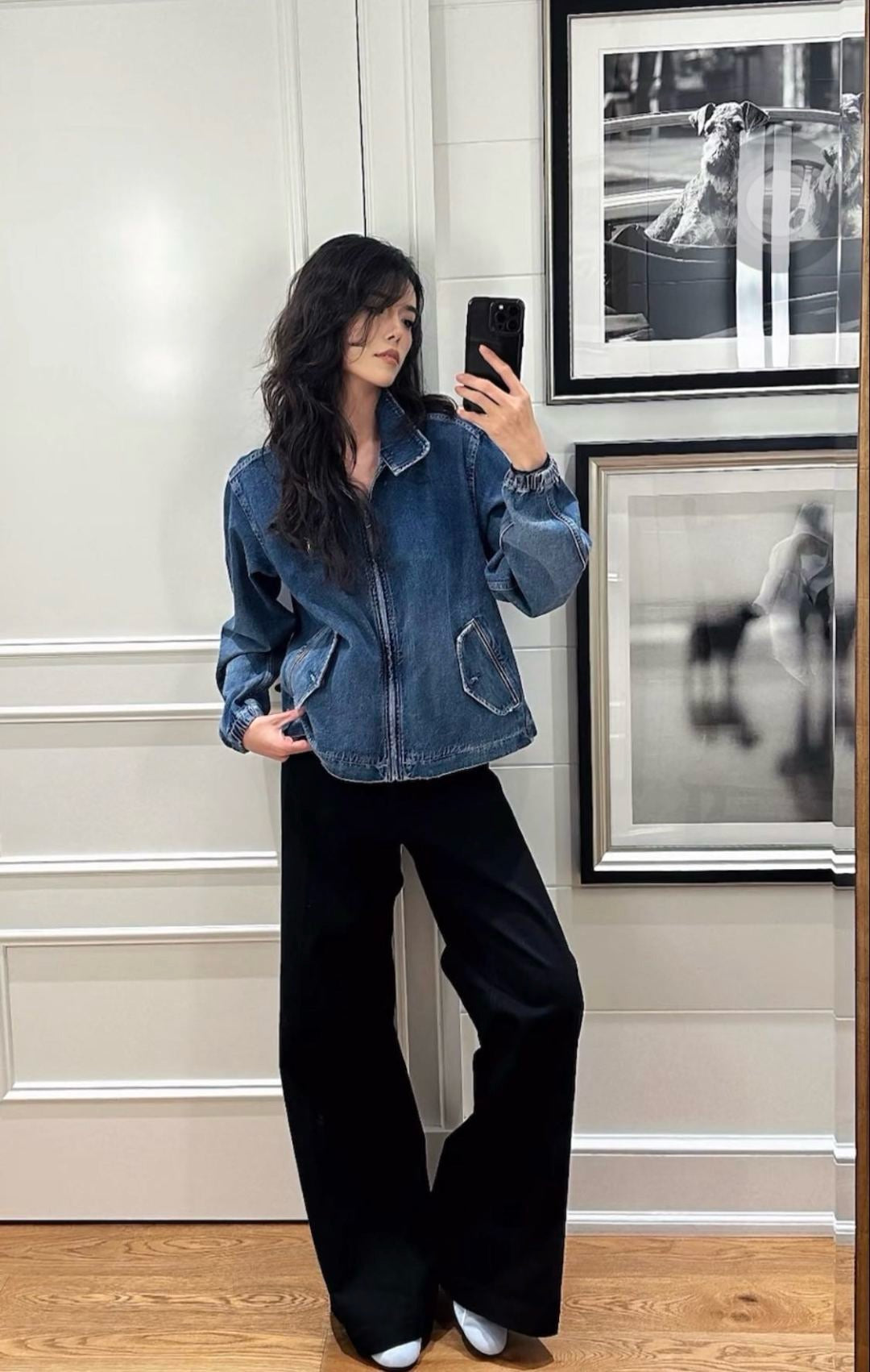 Ral 25 Pony embroidered denim jacket