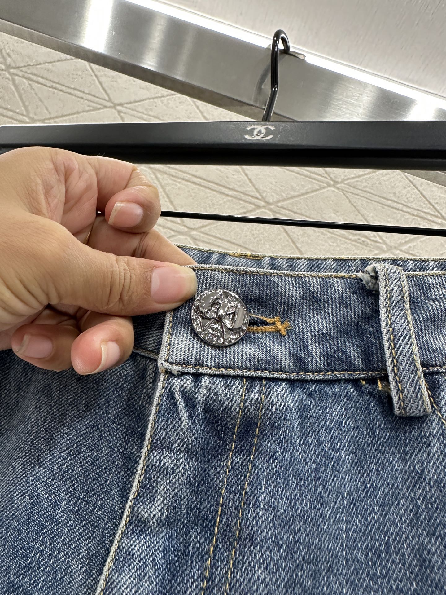 C 25 Butterfly Denim Pants