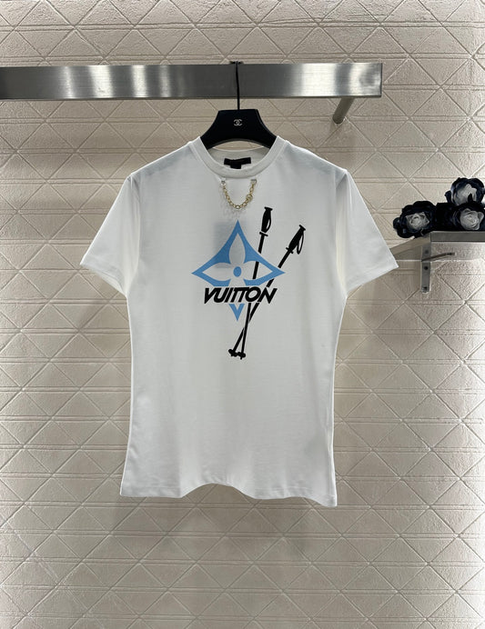 L 25 Chain Print Short Sleeves