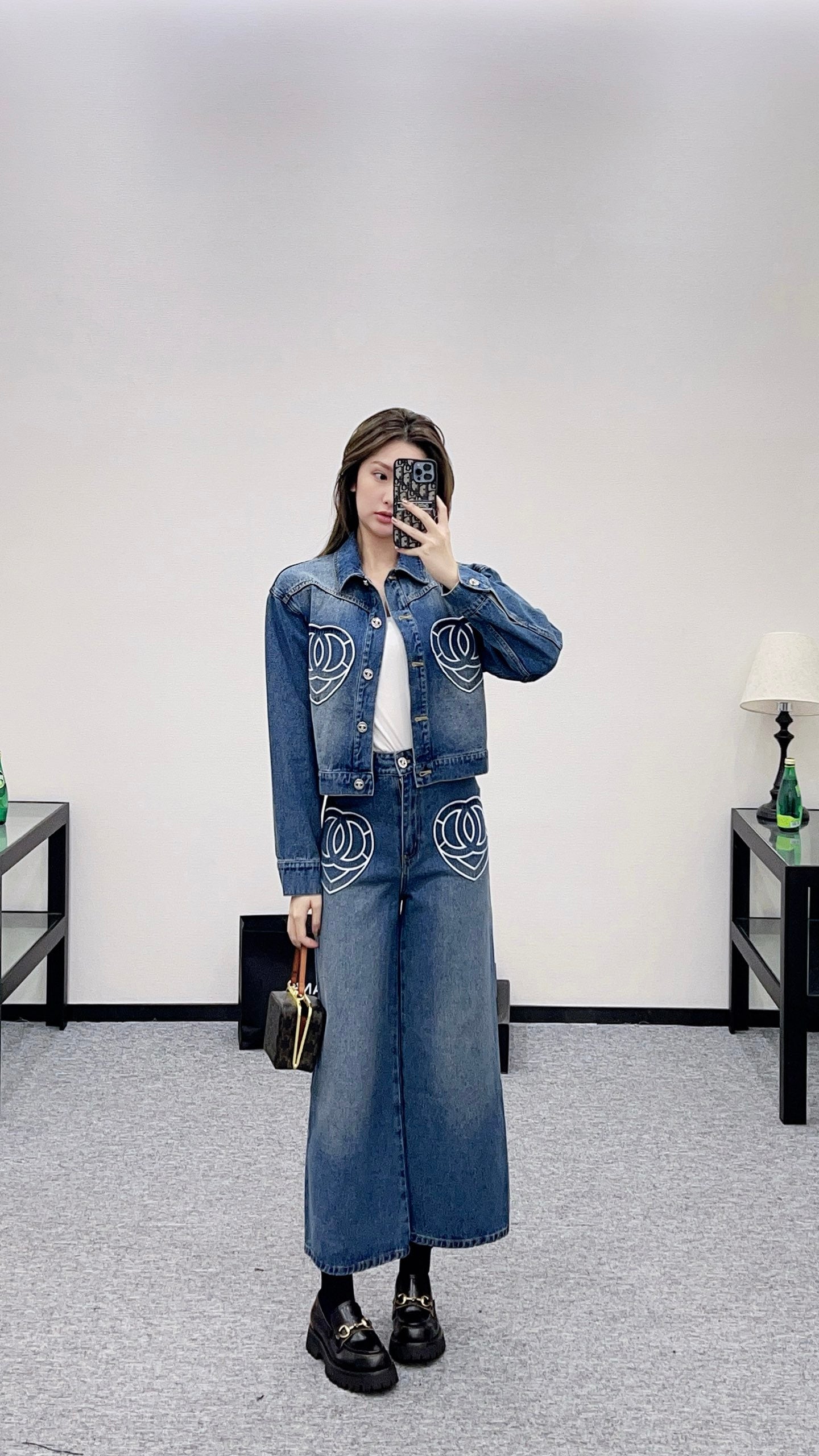 C 25 Heart logo denim jacket